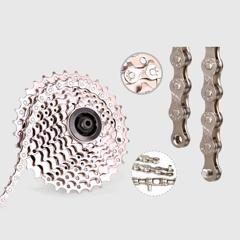 

6-7-8 Speed Bicycle Chain Silver Half Hollow Bike Chain Mountain Road Bike Chains Ultralight Bike Parts