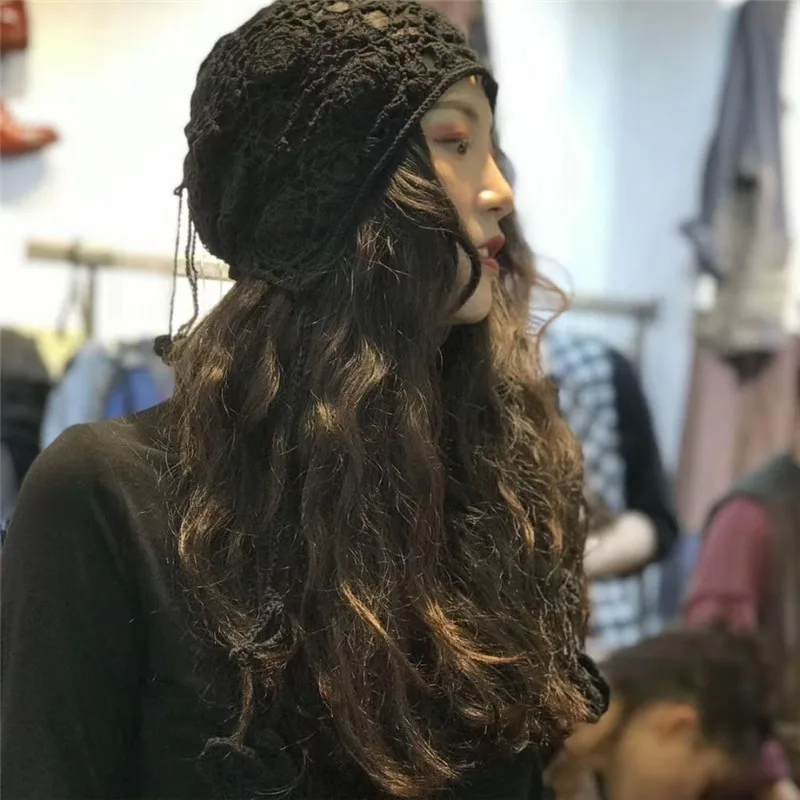 202105-	shi  new Hand knitting  Lolita   leisure lady  bucket cap  women  fishermen hat