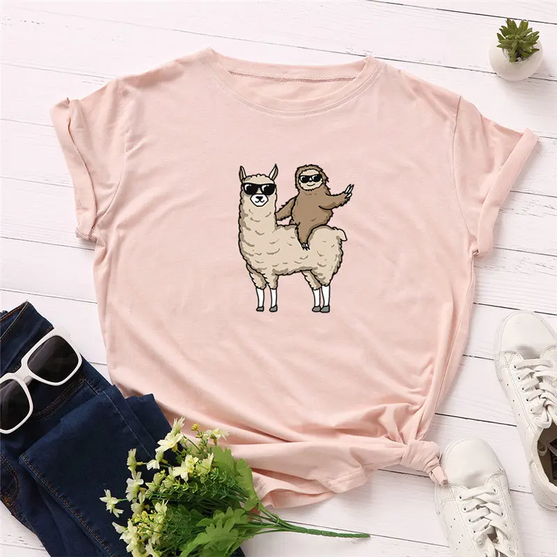 Модные Хлопковые женские футболки с коротким рукавом размера плюс для женщин