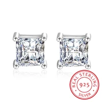 1 carat stud solid 925 sterling silver earrings created diamante jewelry cfe8077