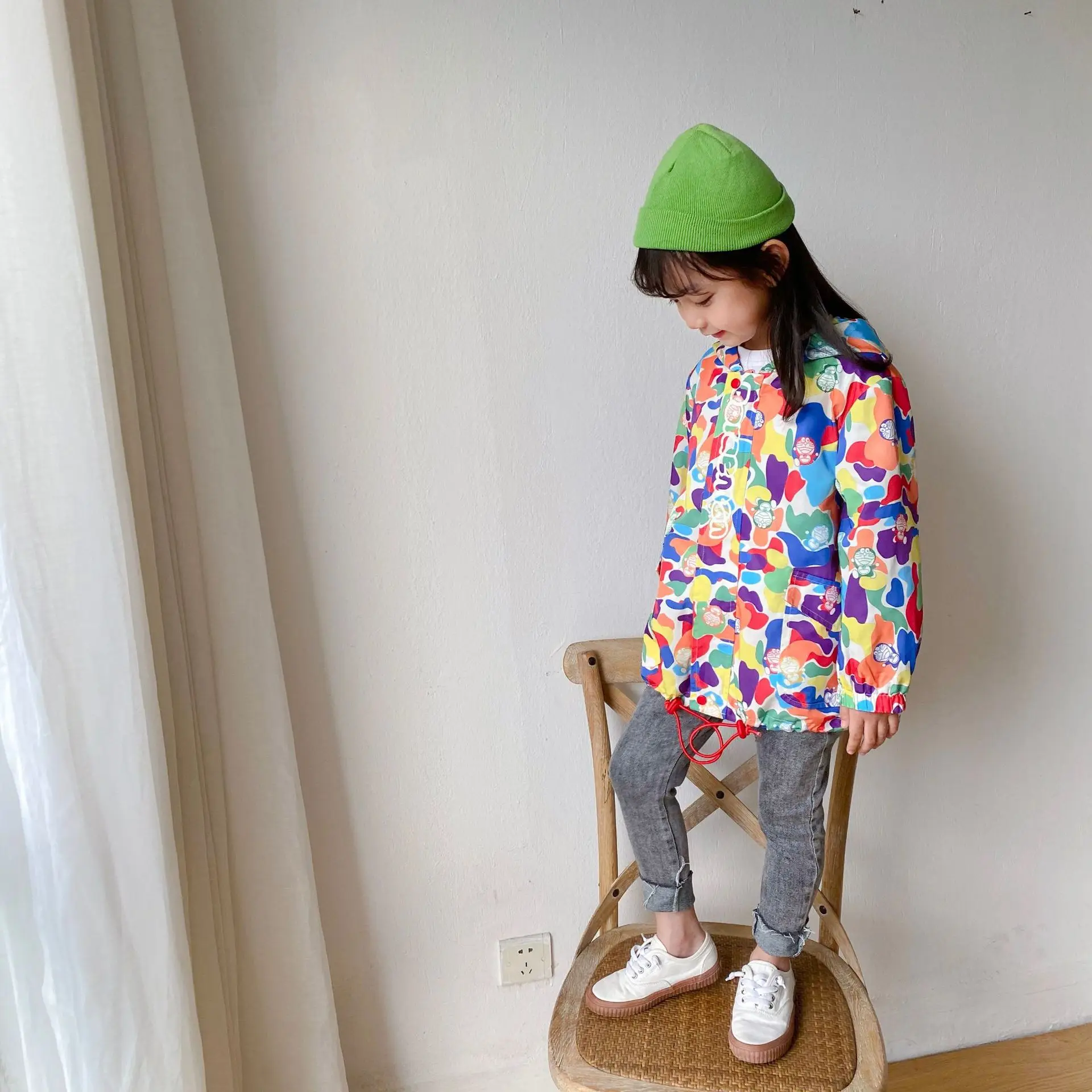 

Tonytaobaby New Style for Autumn and Winter Camouflage Children's Thin Coat for Boys and Girls Autumn and Winter Coat