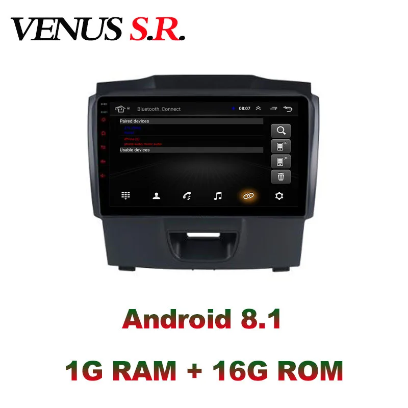 VenusSR Android 8 1 2.5D автомобильный dvd для Chevrolet S10 TRAILBLAZER ISUZU D-MAX мультимедиа головное
