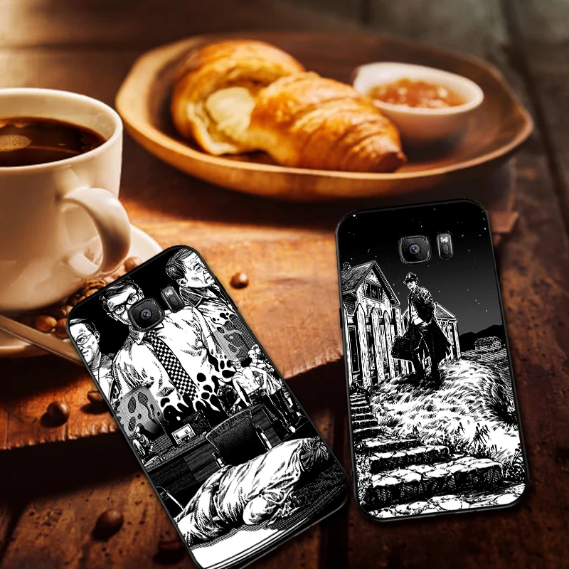 Чехлы для samsung A70 50 40 30 20 10 60 6 Plus черная и белая мультяшная задняя крышка телефона A7