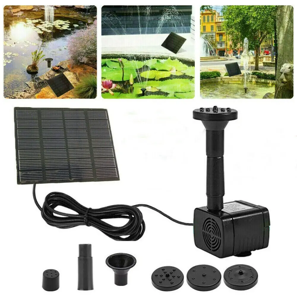

Solar Panel Powered Water Fountain Pool Pond Decoration Outdoor Garden Water Feature Pump Fish Aquarium Fountain Home Decor