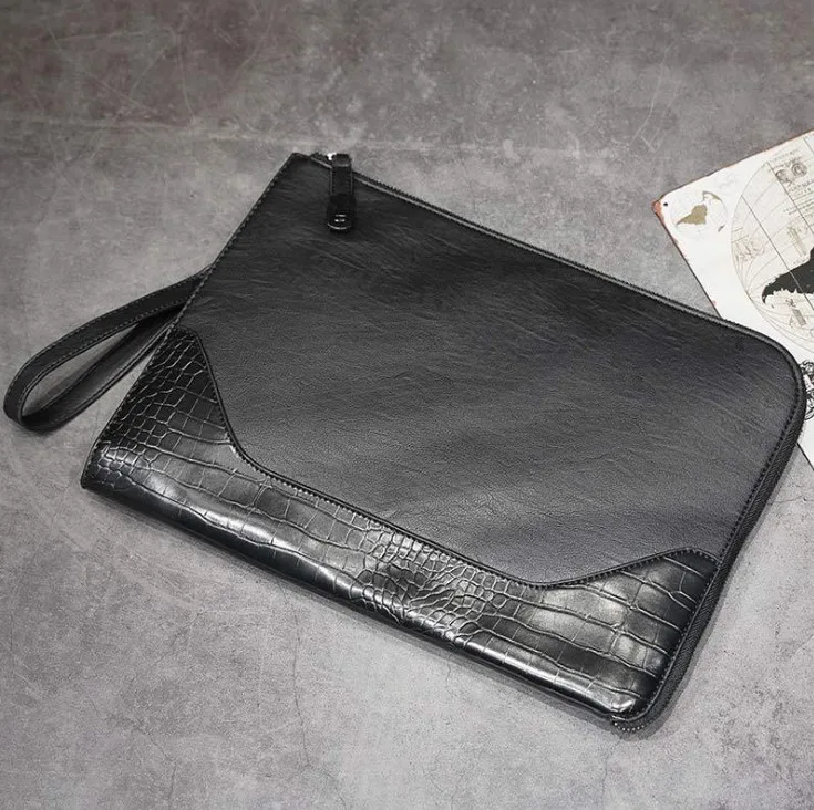 Новая мужская сумка из мягкой кожи бизнес-конверт мужской клатч кошелек высокого