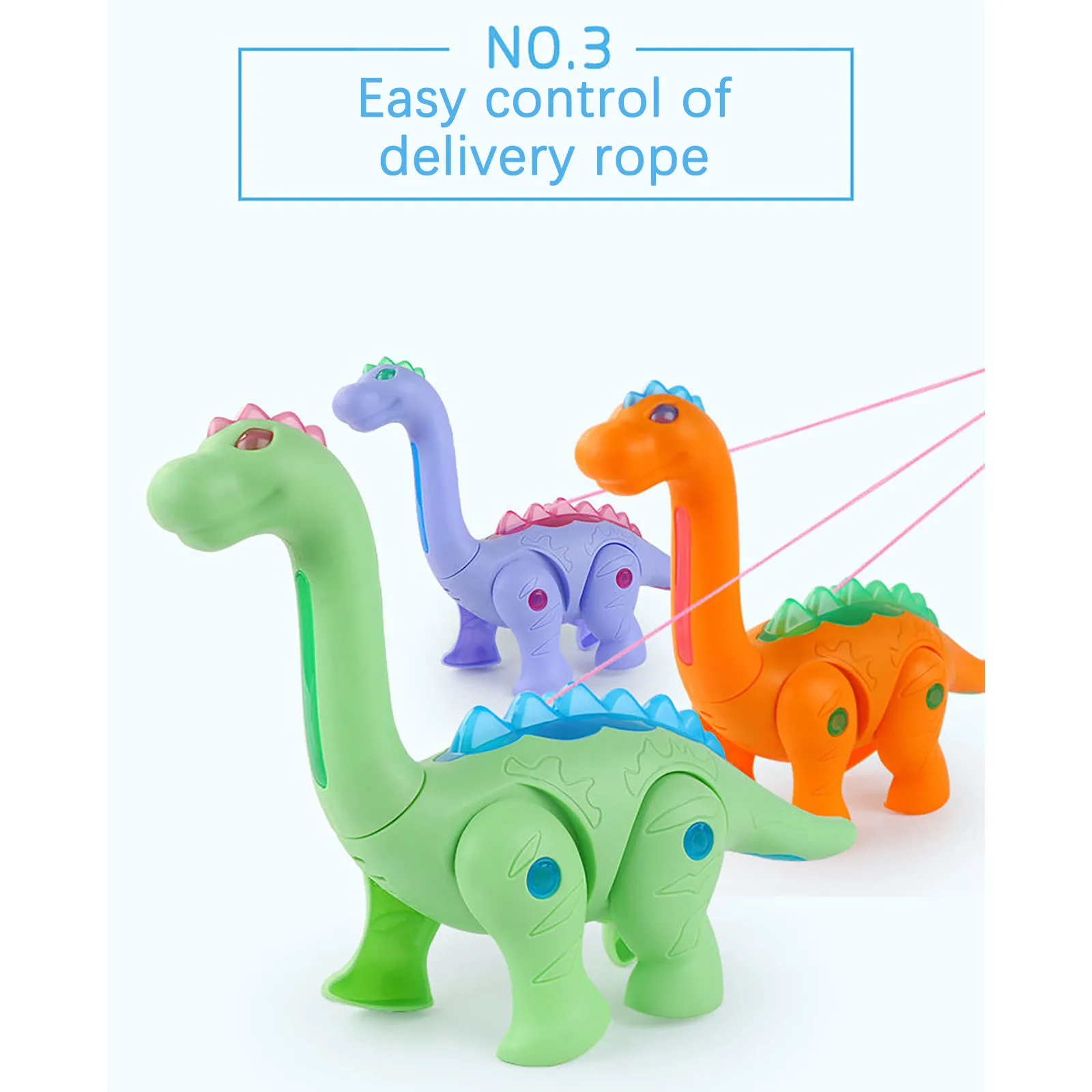 

Leash Toy Dinosaur Boy Electric Light-Emitting Music Toy Baby Simulation Animal Walking Children's Small Toy Prize Gifts