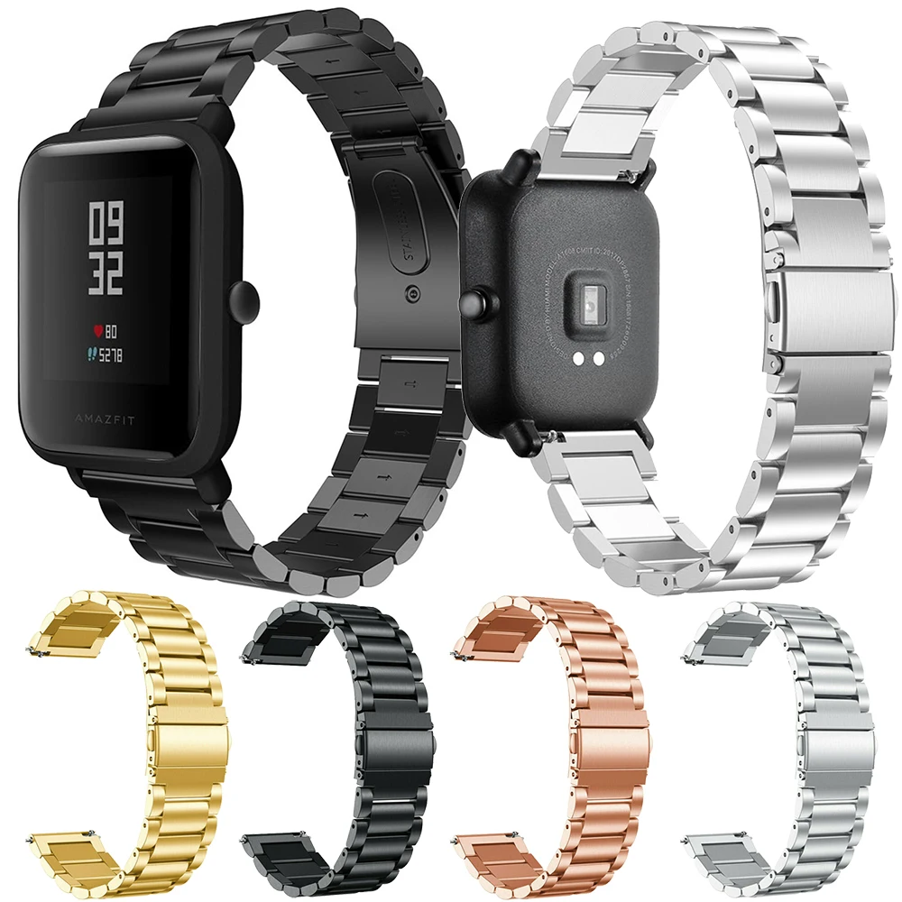 Ремешок Essidi 20 мм из нержавеющей стали для браслета Xiaomi Huami Amazfit Bip S Lite GTS 2 2e Mini GTR 42