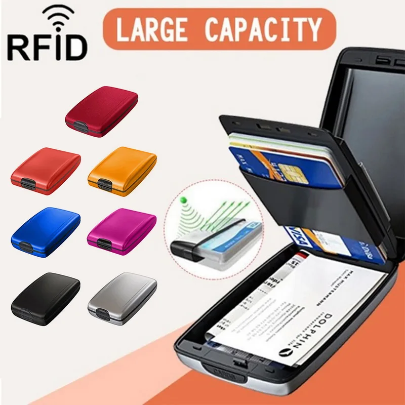 Держатель для кредитных карт из алюминиевого сплава с RFID защитой мужчин и женщин