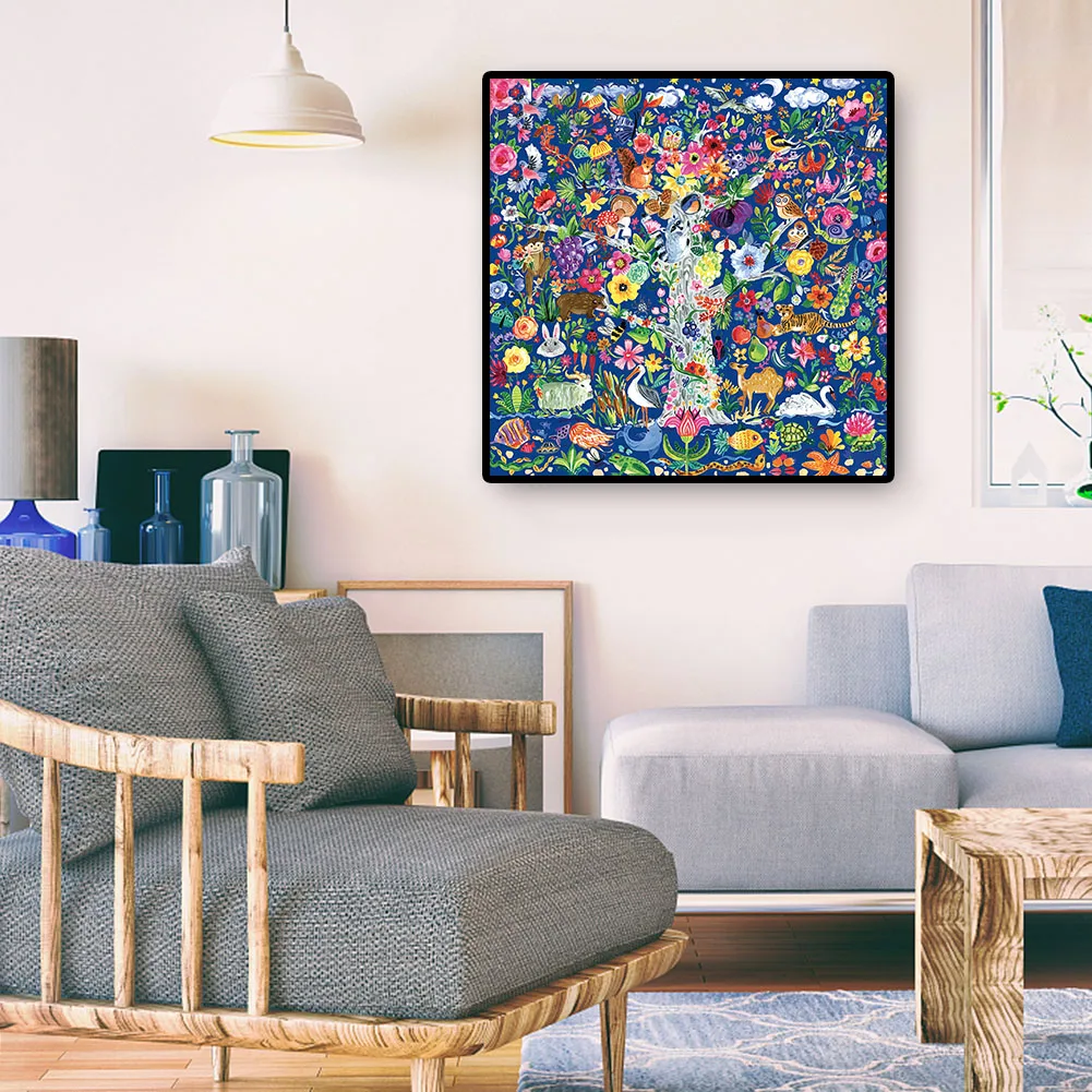 

1000pcs DIY Flower Animal Tree Puzzle Educational Learning Assembling Toys Mini Paper Puzzles Game Toys for Children Adults