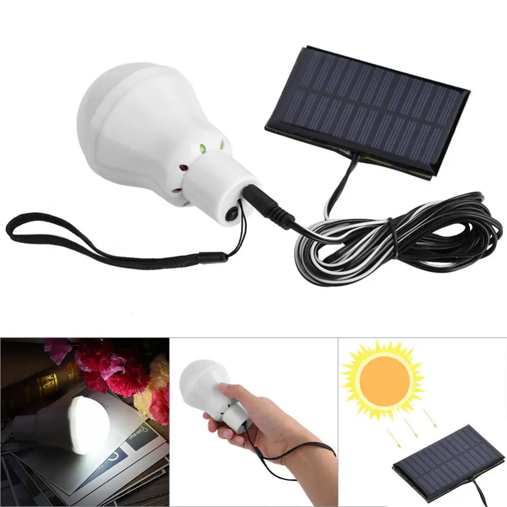 

Portable LED Solar Lamp Charged Solar Energy Light Panel Powered Emergency Bulb For Outdoor Garden Camping Tent Fishing