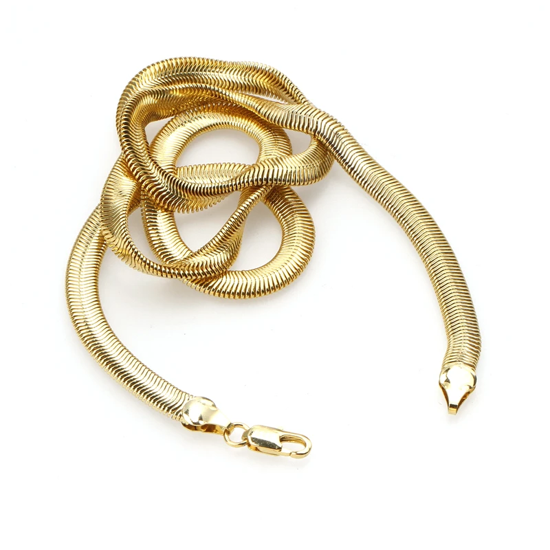 20 дюймов Золотая цветная змеиная цепь ожерелье для женщин и мужчин летние