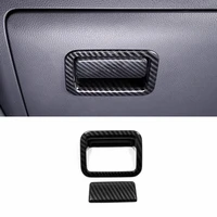 for toyota rav4 2019 2020 abs carbon fiber car interior copilot glove box handle bowl cover trim decoration accessories 2pcs