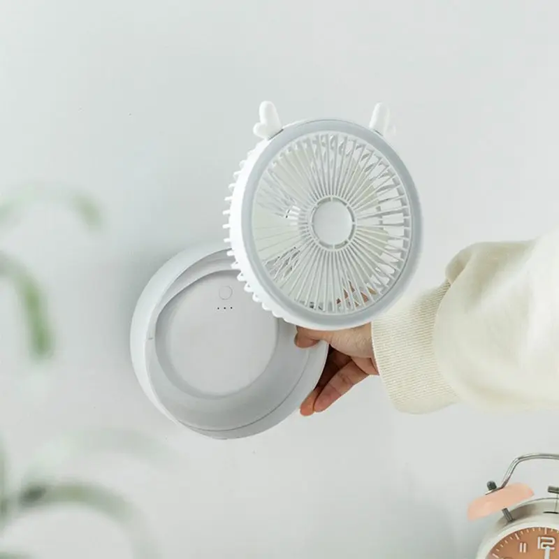 

Folding Storage LED Lamp Portable USB Fan Desktop Light With Non-slip Soft Feet Dropshipping