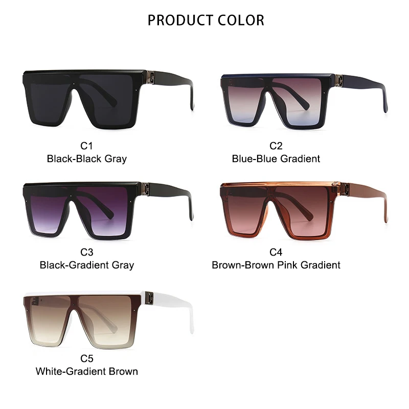 

ROYAL GIRL Vintage Polarized Square Sunglasses Siamese Oversized Sunglasses Women/Men Retro Driving Eyewear Accessories ss800