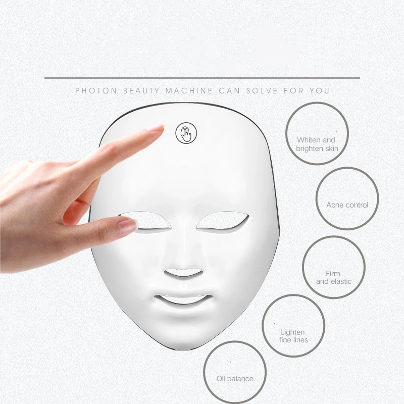

Rechargeable Manual Contact Test Led Mask Colorful Photon Skin Rejuvenation Beauty Instrument Facial Mask Instrument