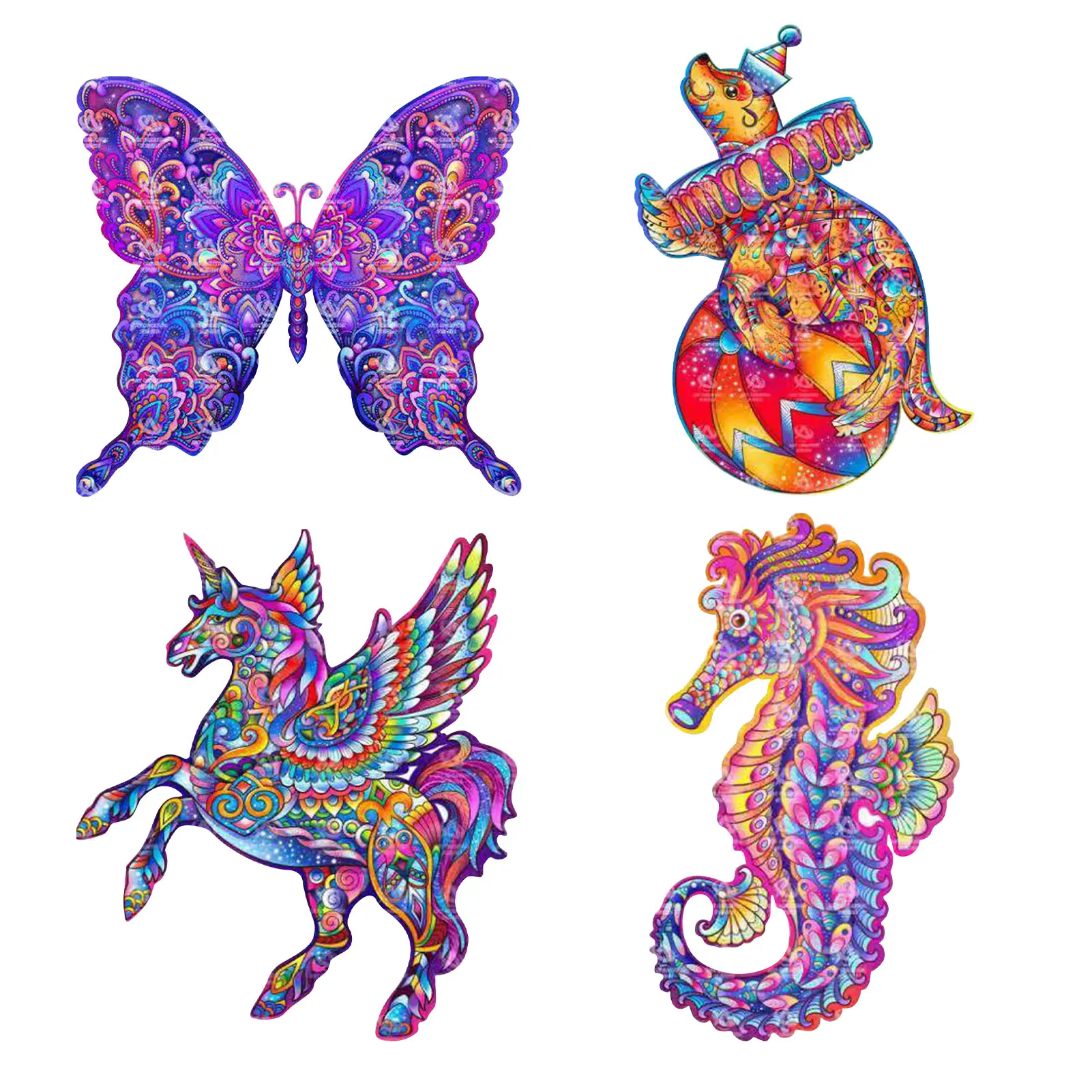 

Creative Unique Shape Wooden Jigsaw Puzzle Children Adults Jigsaw Pieces Wooden Toy Funny Parent-child Interactive Games Toy
