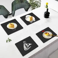 kitchen placemat coaster pu leather can be washed table mat coaster bowl mat 21cmx25cm