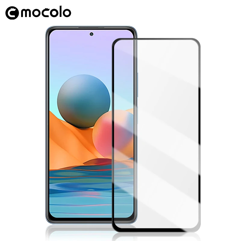 

for Xiaomi Redmi Note 10 10S Screen Protector Mocolo Full Glued Tempered Glass for Redmi Note 10 5G Screen Protector