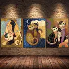 Абстрактная картина Klimt с изображением животного, кошки, постеры и принты, домашний декор, настенные картины для гостиной, спальни, офиса