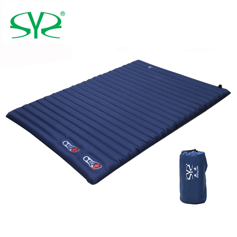 Туристический надувной матрас для 2 3 человек ультралегкий с воздушным нажимом