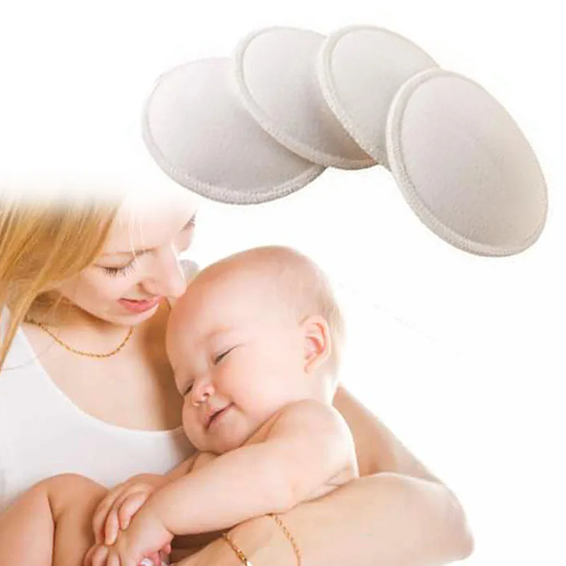 

4pc Washable Reusable Breast Nursing Pads Absorbent Breastfeeding Feeding Pad