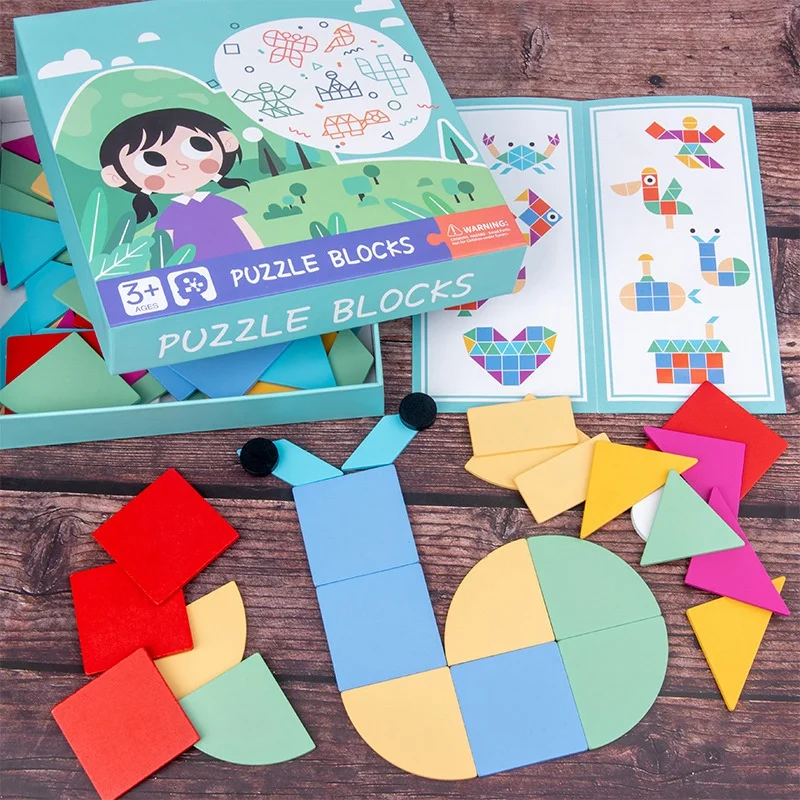 

Puzzle Educational Toys for Children Creative Games Jigsaw Puzzle Learning Kids Developing Wooden Geometric Shape Toys