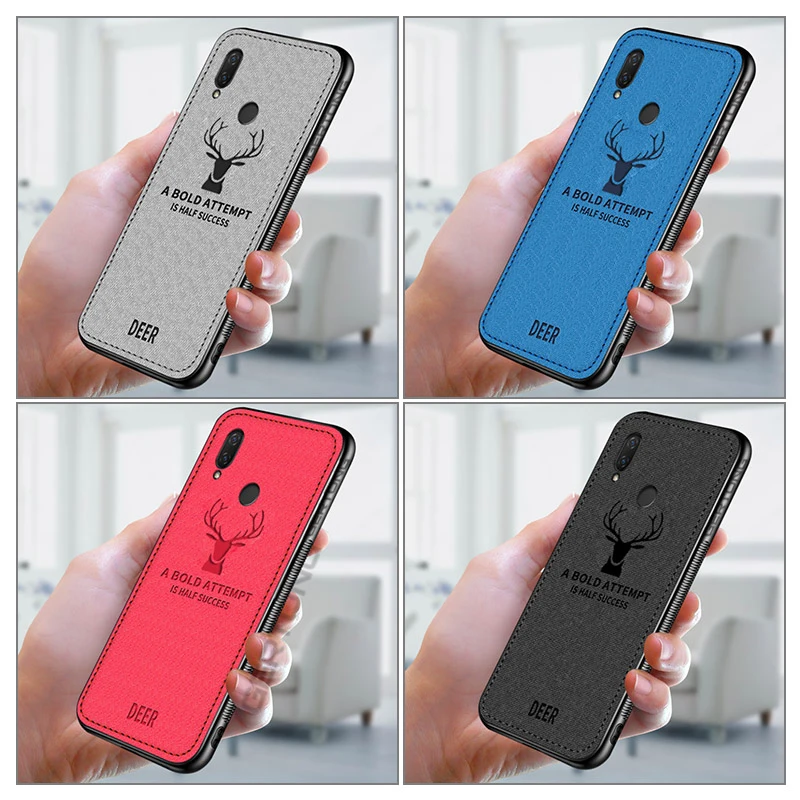 Deer Phone Case For Xiaomi Redmi K20 Note 7 6 5 Pro 6A Cloth Texture Cases Mi CC9 9T 8 A3 A2 A1 Lite Max 3 cases |