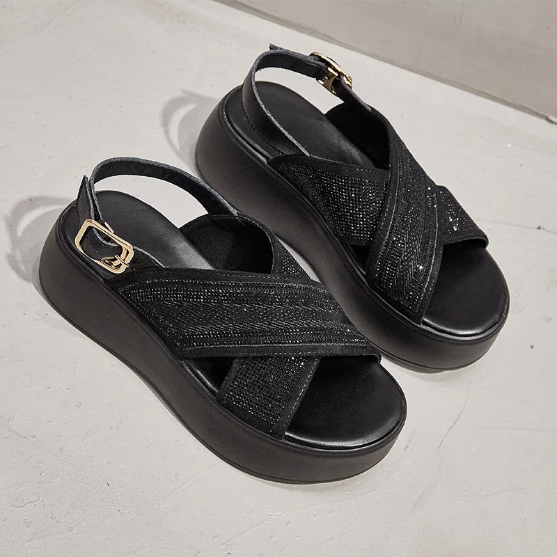 

House Slippers Platform Glitter Slides Shoes Flock Fashion Low Slipers Women Jelly Summer Soft Luxury Flat 2021 Scandals Casual