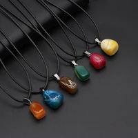 hot selling natural shaped fashion striped agate pendant idiy jewelry accessories 10x20 15x25mm chain length 405cm