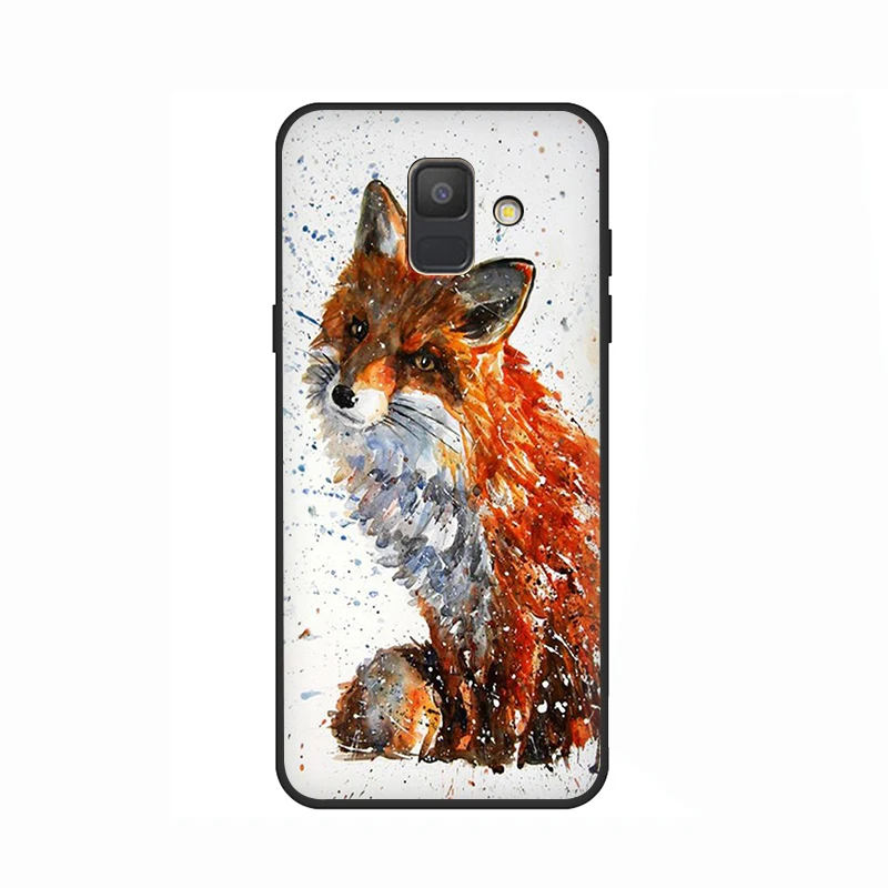 EWAU лиса сон в снегу силиконовый чехол для телефона для samsung A3 A5 A6 плюс A7 A8 A9 A10s 20С 30С 40С с 50s 60 70 J6 - Цвет: B4