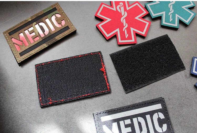 Медицинский спасательный значок на липучке ИК светоотражающий нейлоновый