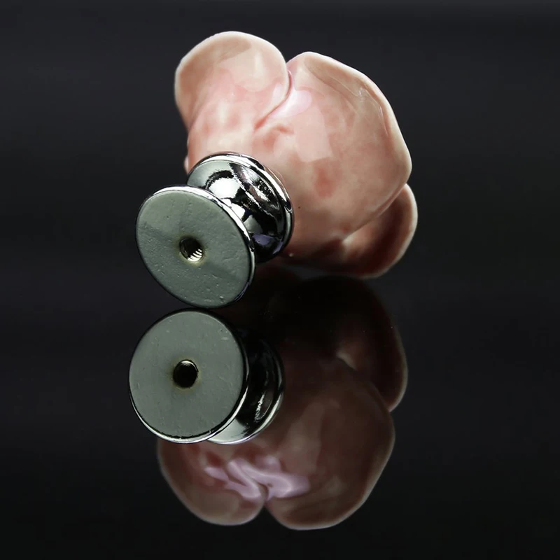 Акция! 5 розовых винтов для дверной мебели с керамической ручкой винты