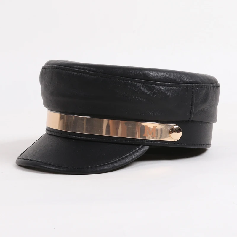 Женская Кожаная шапка из натуральной кожи | Аксессуары для одежды