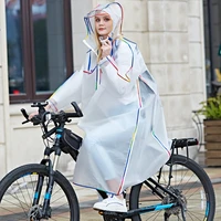 new design 3in1 adult multifunctional waterproof fashion women men backpack rain raincoat cape hooded for walking cycling