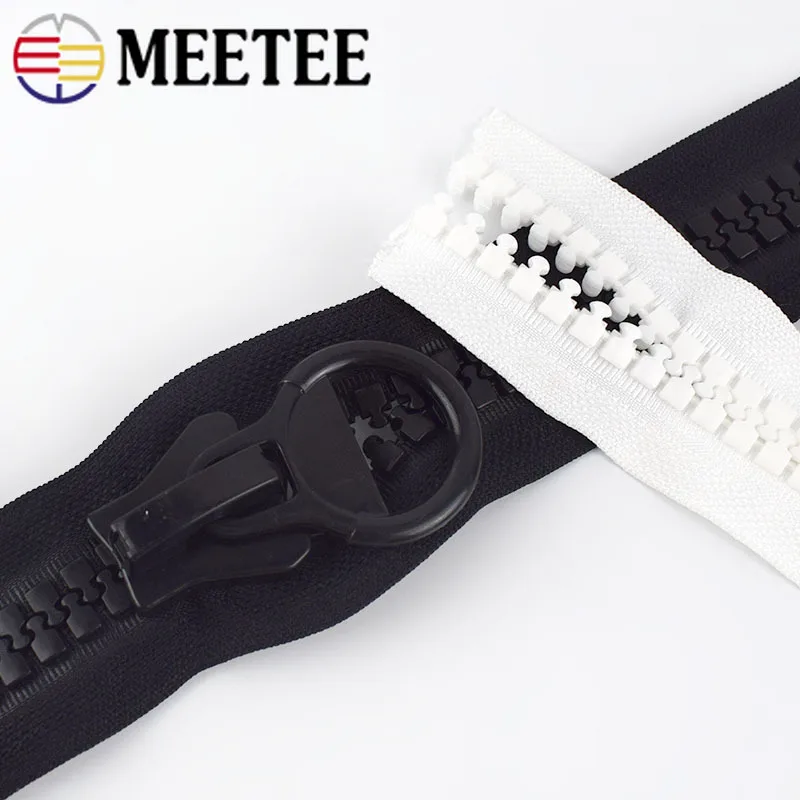 Застежка молния из смолы Meetee 20 # 1 метр шт. слайдер двухсторонняя головка с
