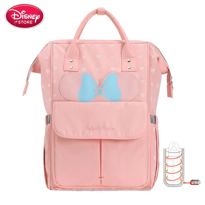 Подлинная Дисней мумия пеленки сумки рюкзак USB изоляции бутылки подгузник сумка