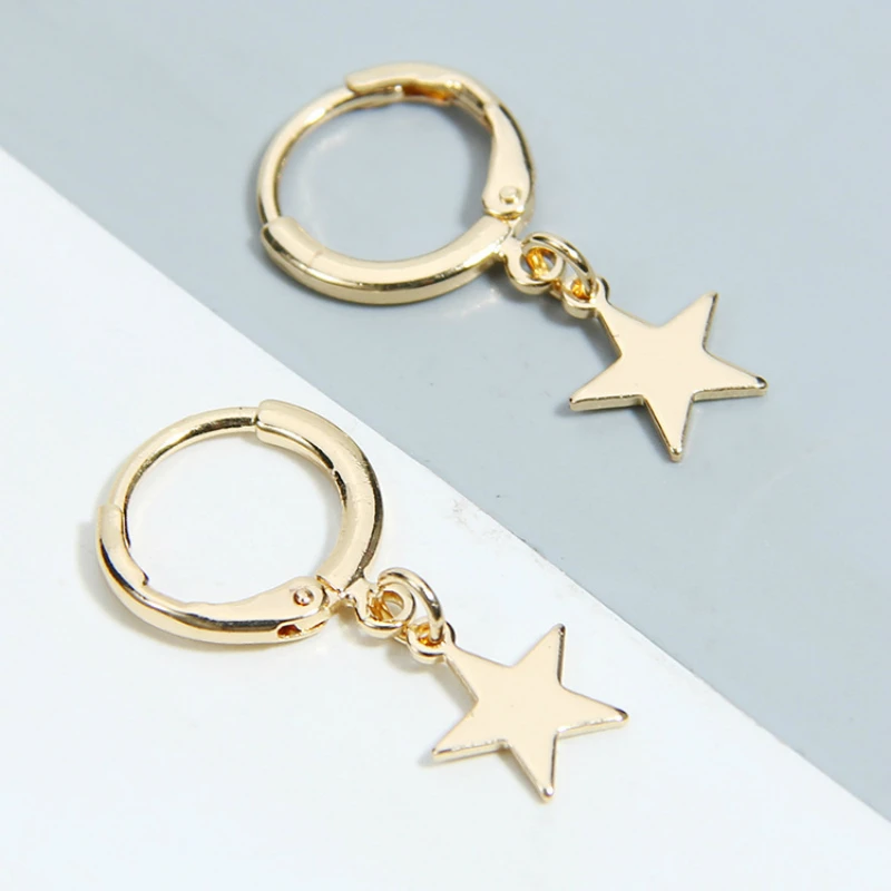 

New Fashion Five-pointed Star Studs Best Selling Simple Popular Gold Stars Earrings Jewelry Earrings For Women Wholesale