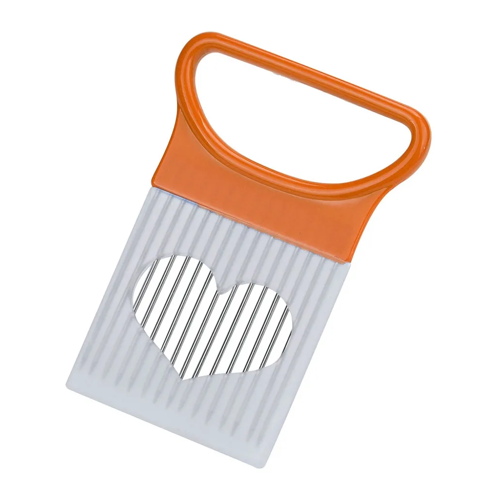 1PC Orange New Good Helper Kitchen tools Slicing Cutter Safe Fork Cozinha Cocina Utensilios Tomato Onion Slicer Cutting Aid Holder - Цвет: 1PC Orange