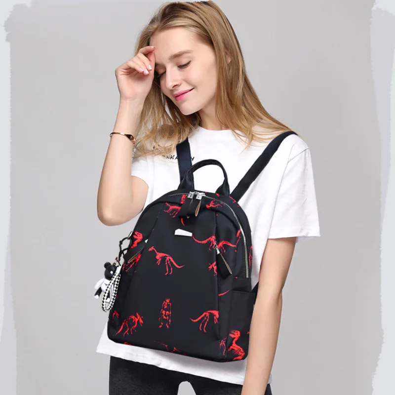 

Anti-thief Flower Print Backpack Female Oxford Cloth Waterproof Travel Casual Schoolbag Brand Ladies Large Capacity Backpack