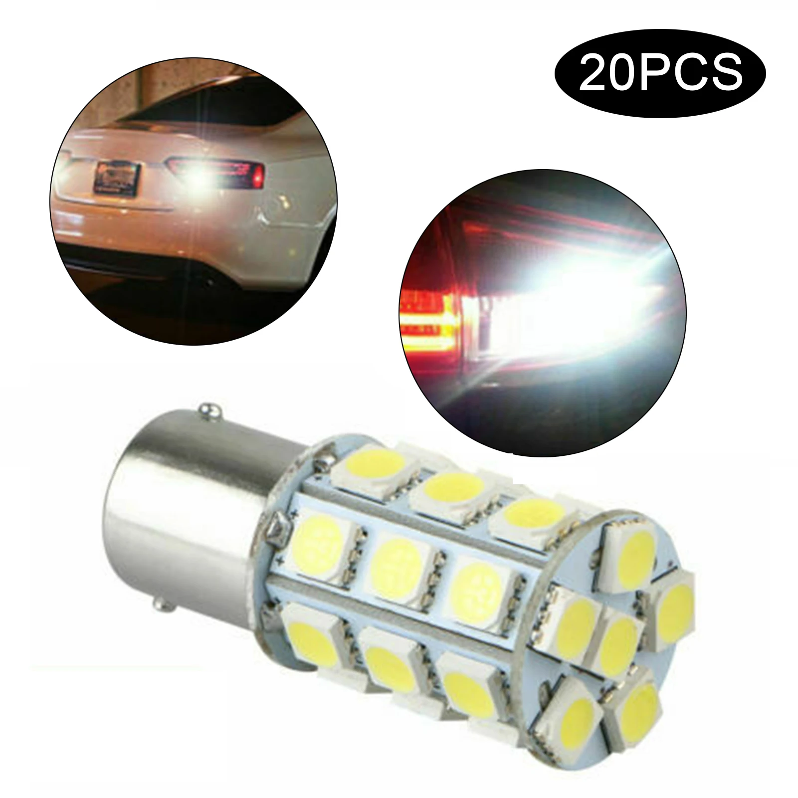 

2x1156 6000K светодиодный Автомобильные фары 12V 2,5 W 330LM 27 светодиодный фары DRL