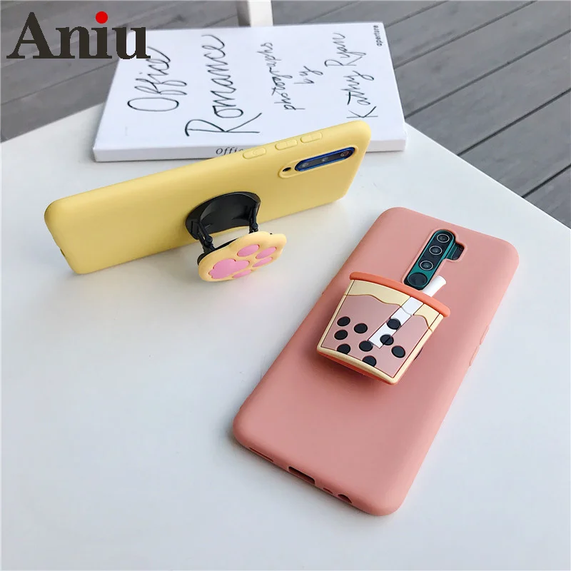 

3D silicone cartoon stand phone holder case for xiaomi mi10 Pro note 10 Lite pro mi 9 mi9 se mi 8 lite mi8 a3 a2 a1 9t cover