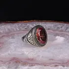 925K Real Sterling Silver Light Design с зултанитовым камнем Кольцо Эксклюзивные украшения для мужчин Винтажный стиль Подарок для него