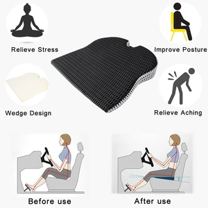 car wedge seat cushion for car driver seat office chair wheelchairs memory foam seat cushion orthopedic support and pain relief free global shipping