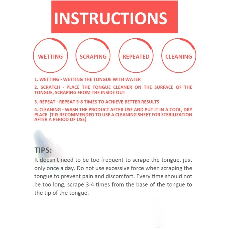 

2 Pcs Tongue Cleaner Bad Breath Remover Hand Scraper Brush Silica Handle Dental Care