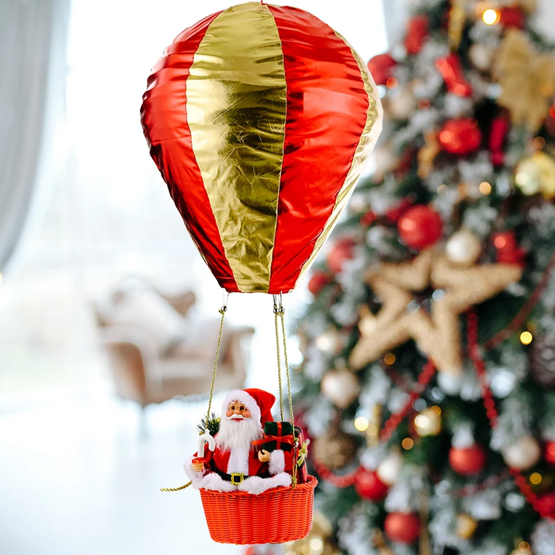 

Colorful Hot Air Balloon Santa Claus Xmas Decoration Wedding Shop Mall Atrium Hanging Decoration Birthday Party Decor ALS88