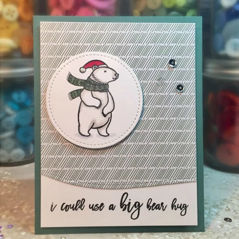 Прозрачные штампы с животными и белым медведем для скрапбукинга изготовления