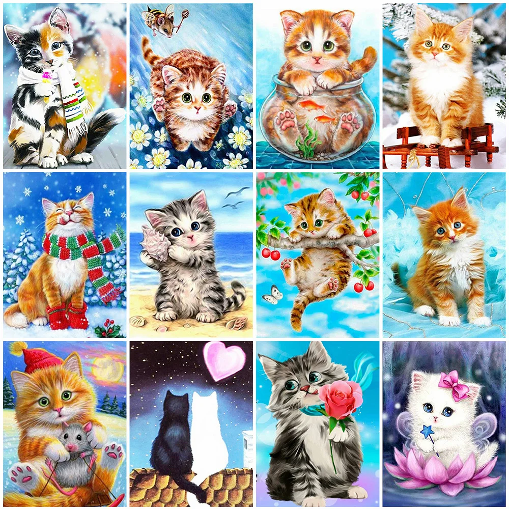 

MomoArt Алмазная вышивка кошка 5D DIY Алмазная мозаика животное картины стразами полная выкладка подарок ручной работы Украшение дома