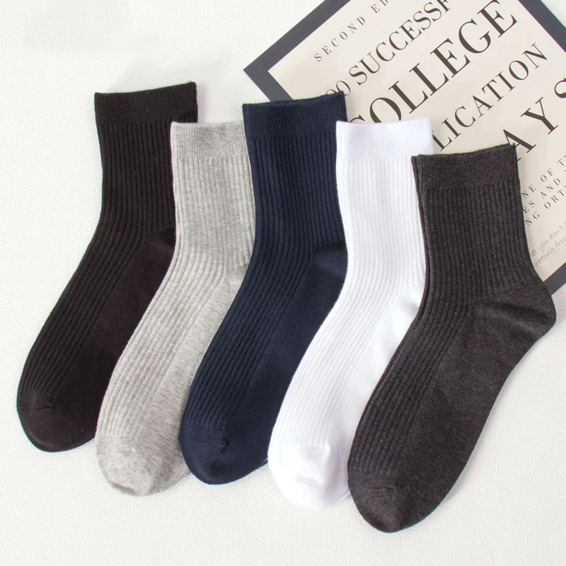 

Business Socks Cotton Socks Men Socks High Quality Deodorant Double-needle Anti-odor socks 3 Pairs
