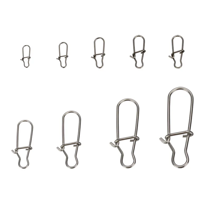 20 100 шт./лот замок с крючком из нержавеющей стали зажим быстрой защелкой