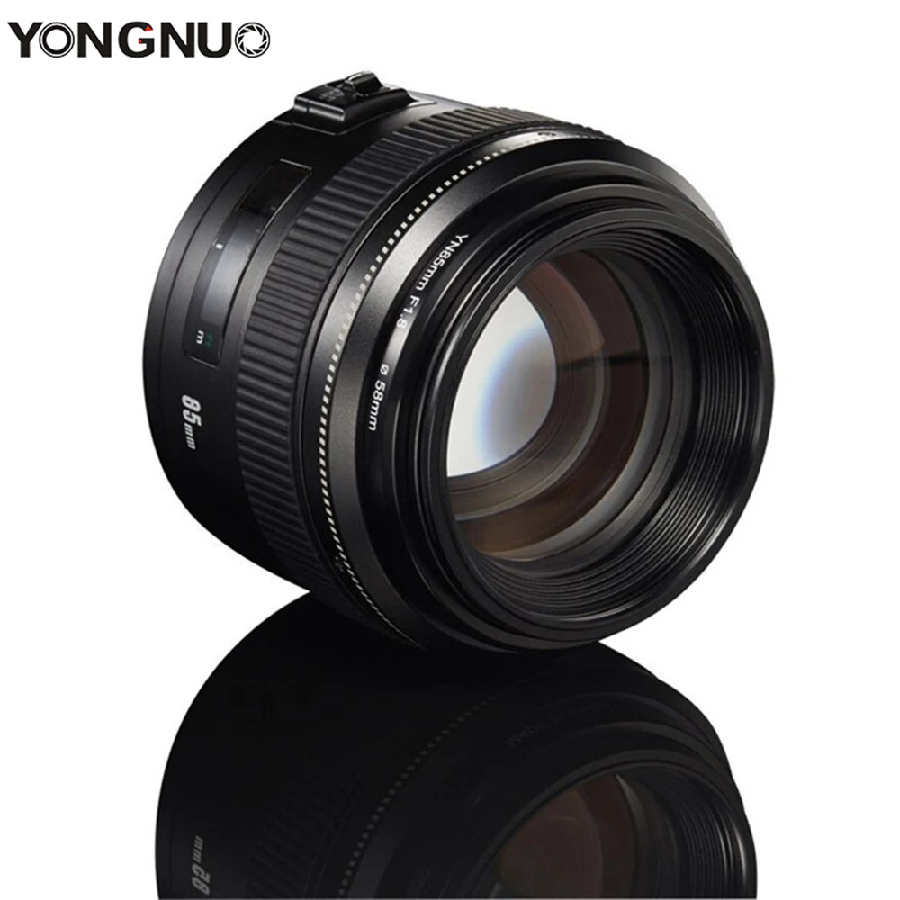 Светодиодная лампа для видеосъемки YONGNUO YN85mm F1.8 Камера объектив с фиксированным фокусным расстоянием для Canon EF крепление EOS 85 мм AF/MF Стандартный Средний телеобъектив с фиксированным фокусным расстоянием Камера объектив 5diii